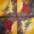 087 Grapes - 3-ply - Cypress - 33x40 cm - Künstler
